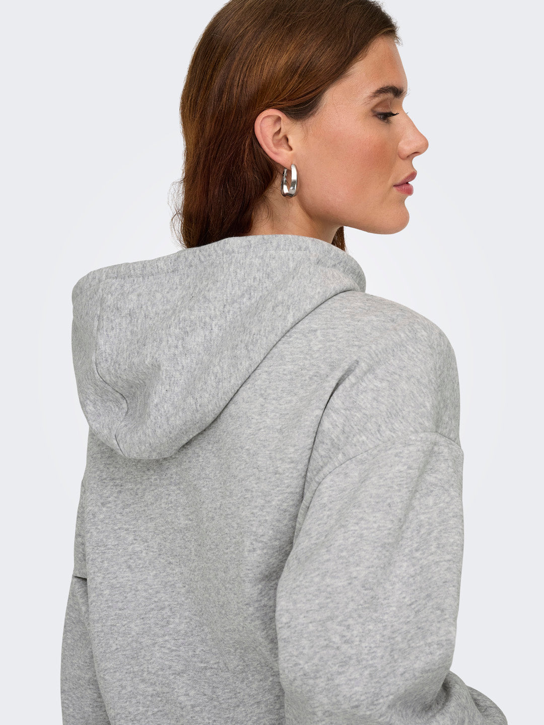 Light Grey Cropped Hoodie