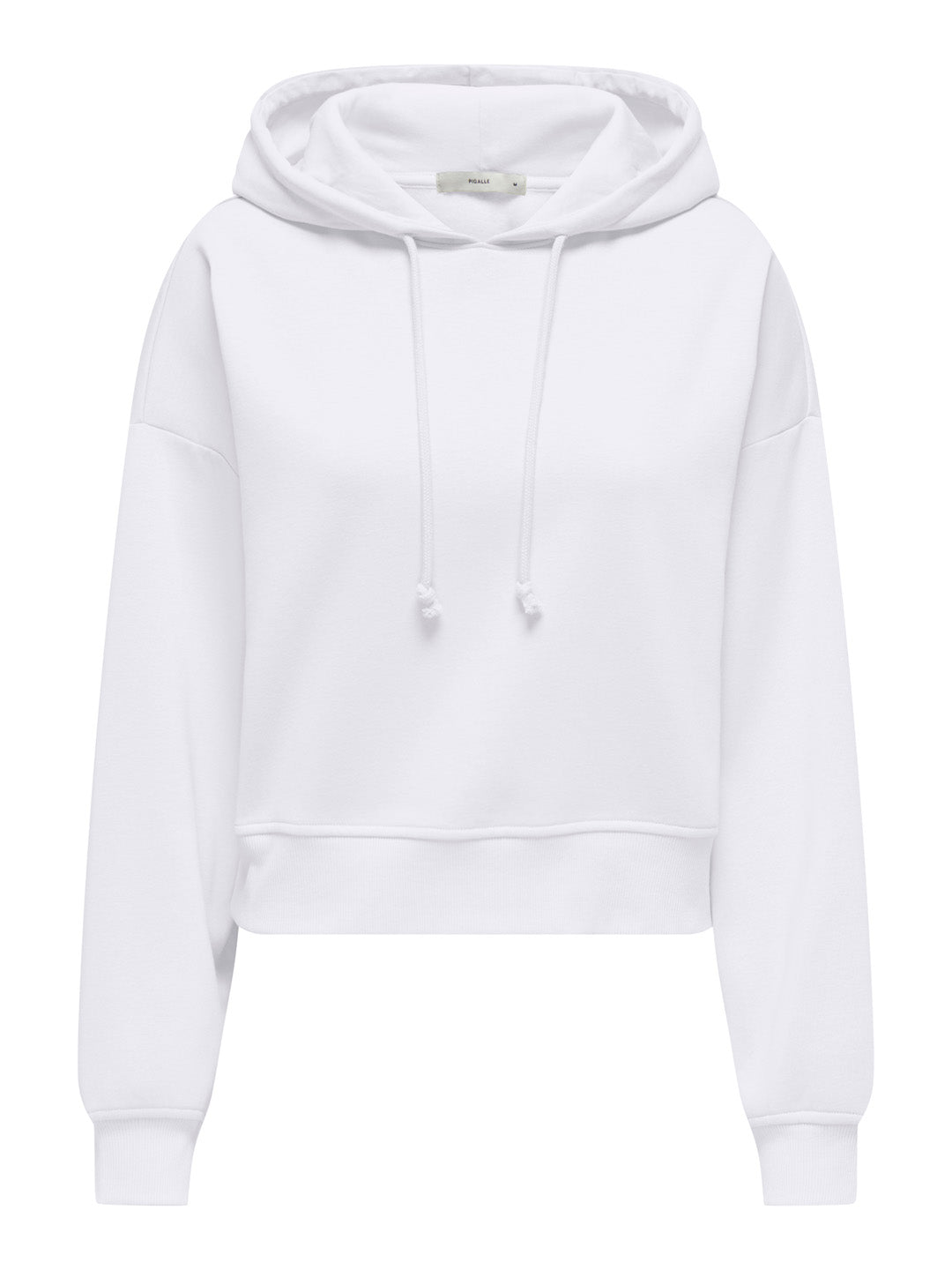 White Cropped Hoodie