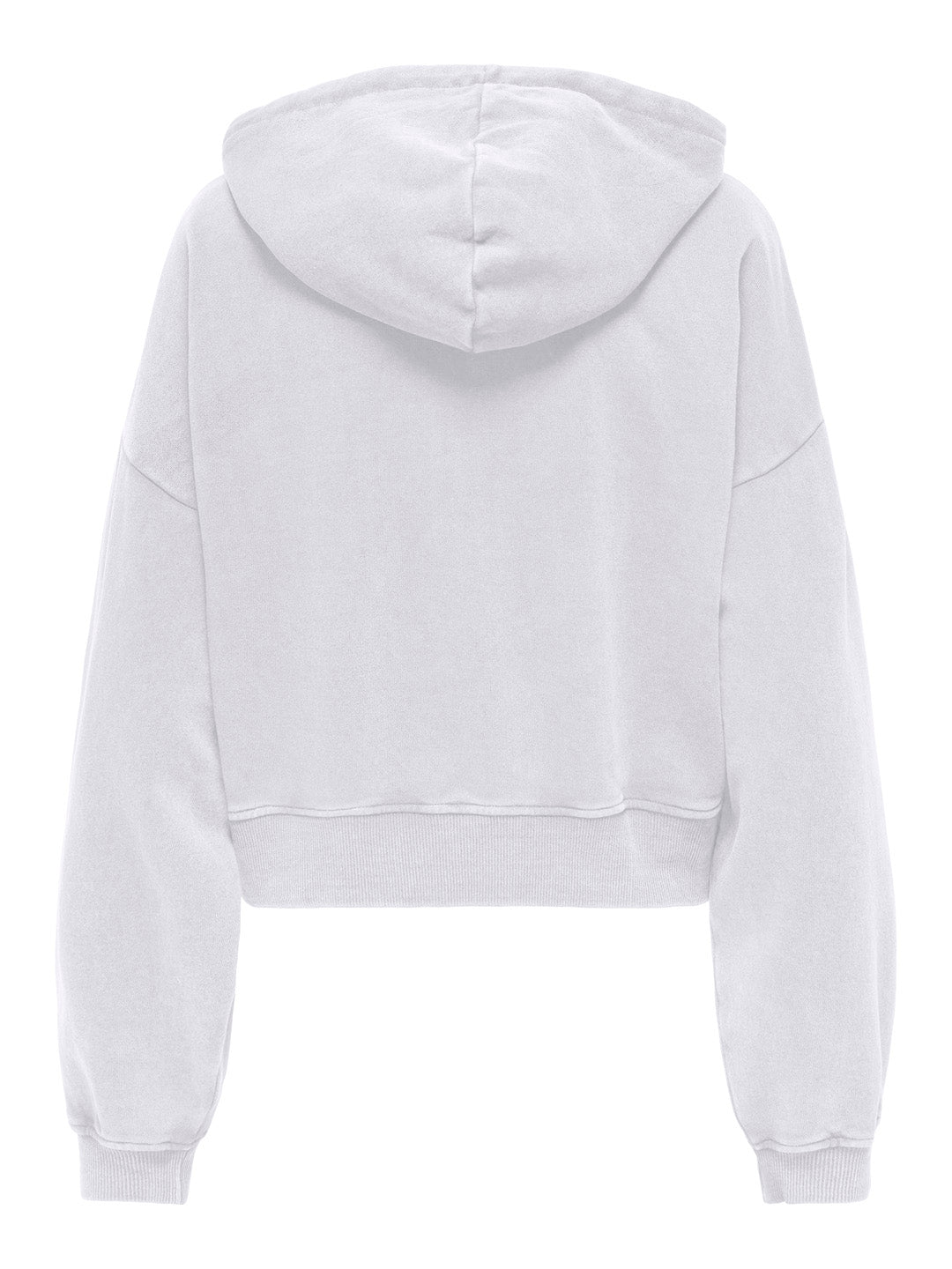 White Cropped Hoodie