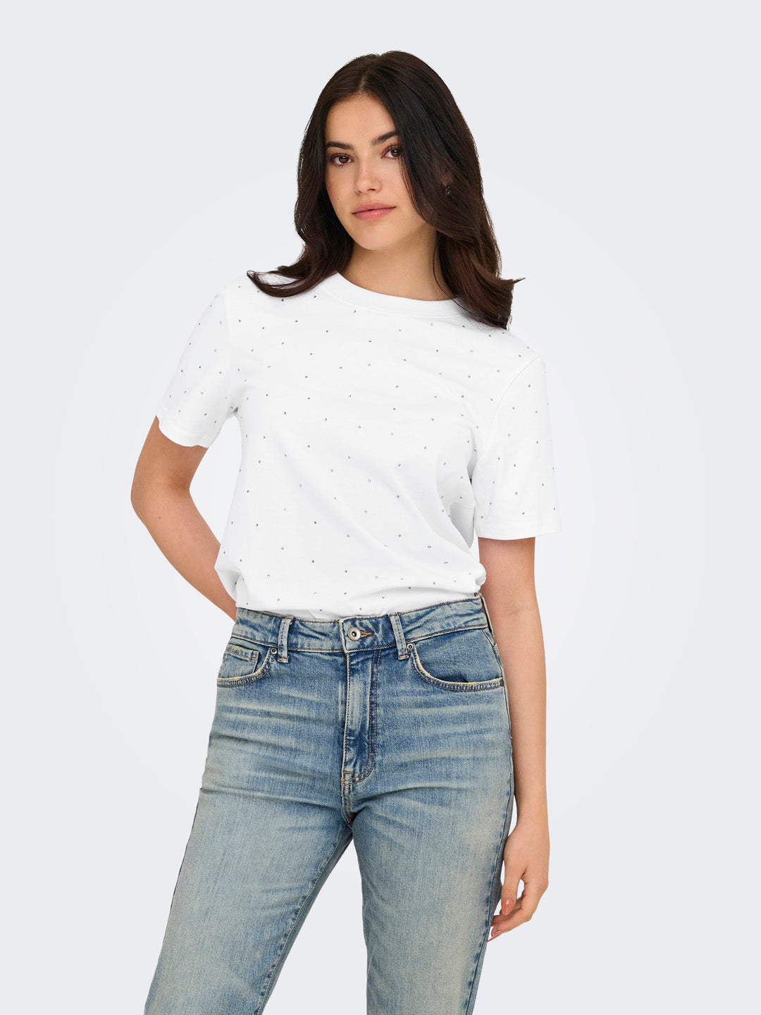 White Embellished T-shirt