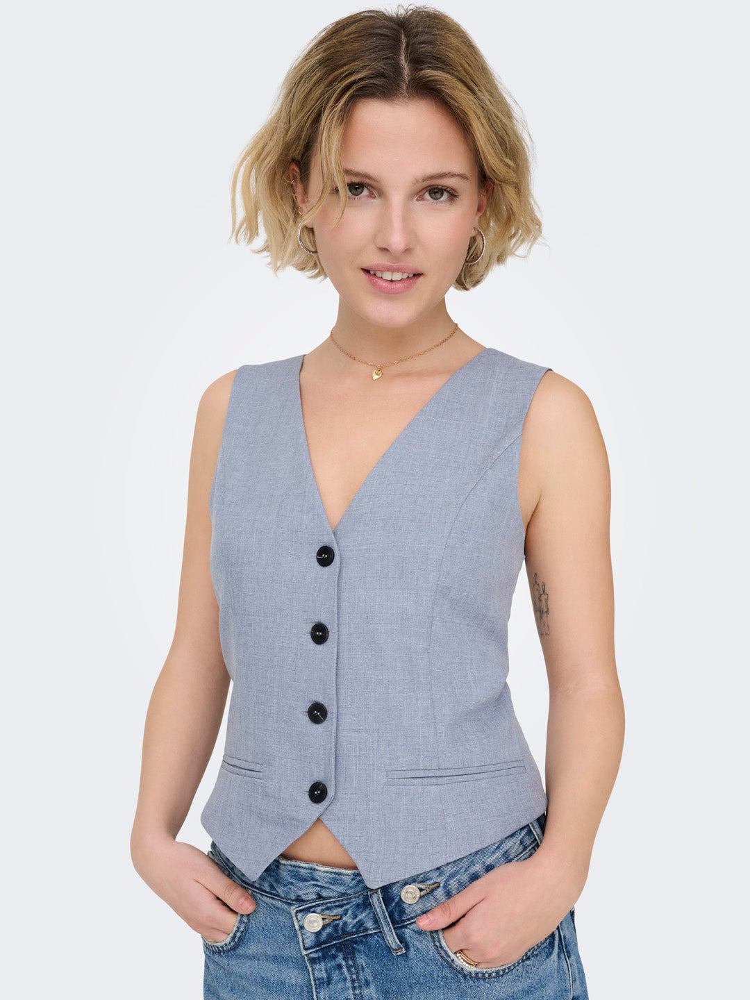 Blue Tailored Waistcoat