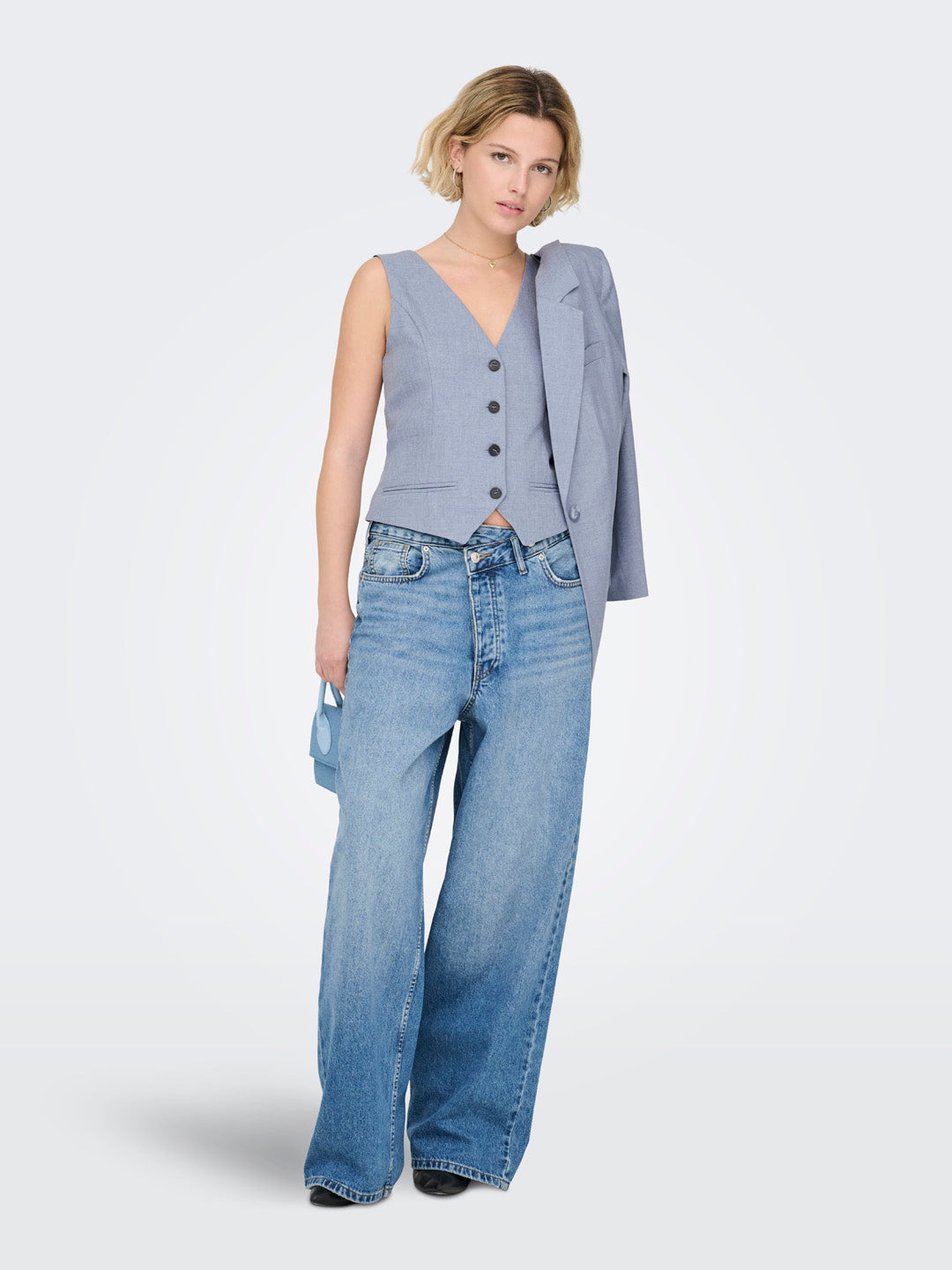 Blue Tailored Waistcoat