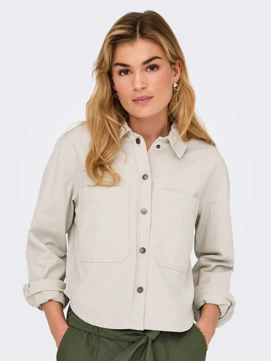 Off-White Cotton Shacket