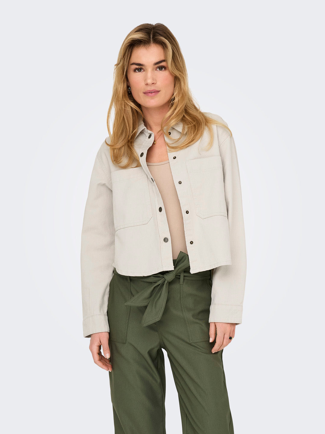 Off-White Cotton Shacket