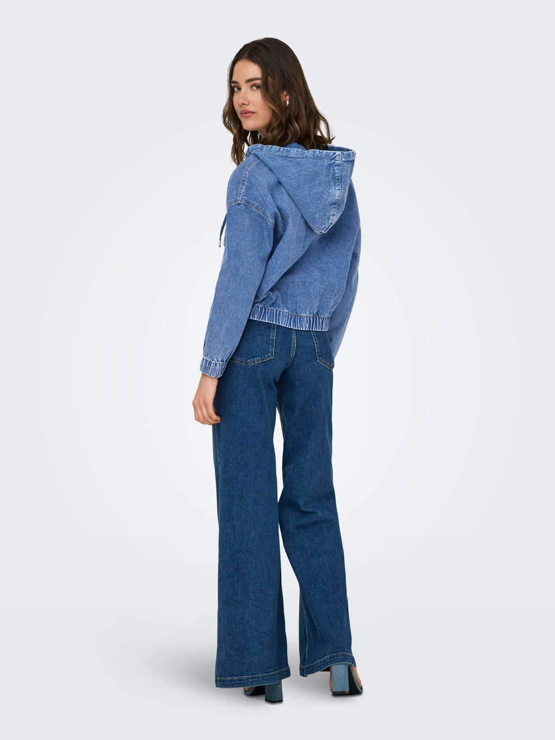 Blue Hooded Denim Jacket