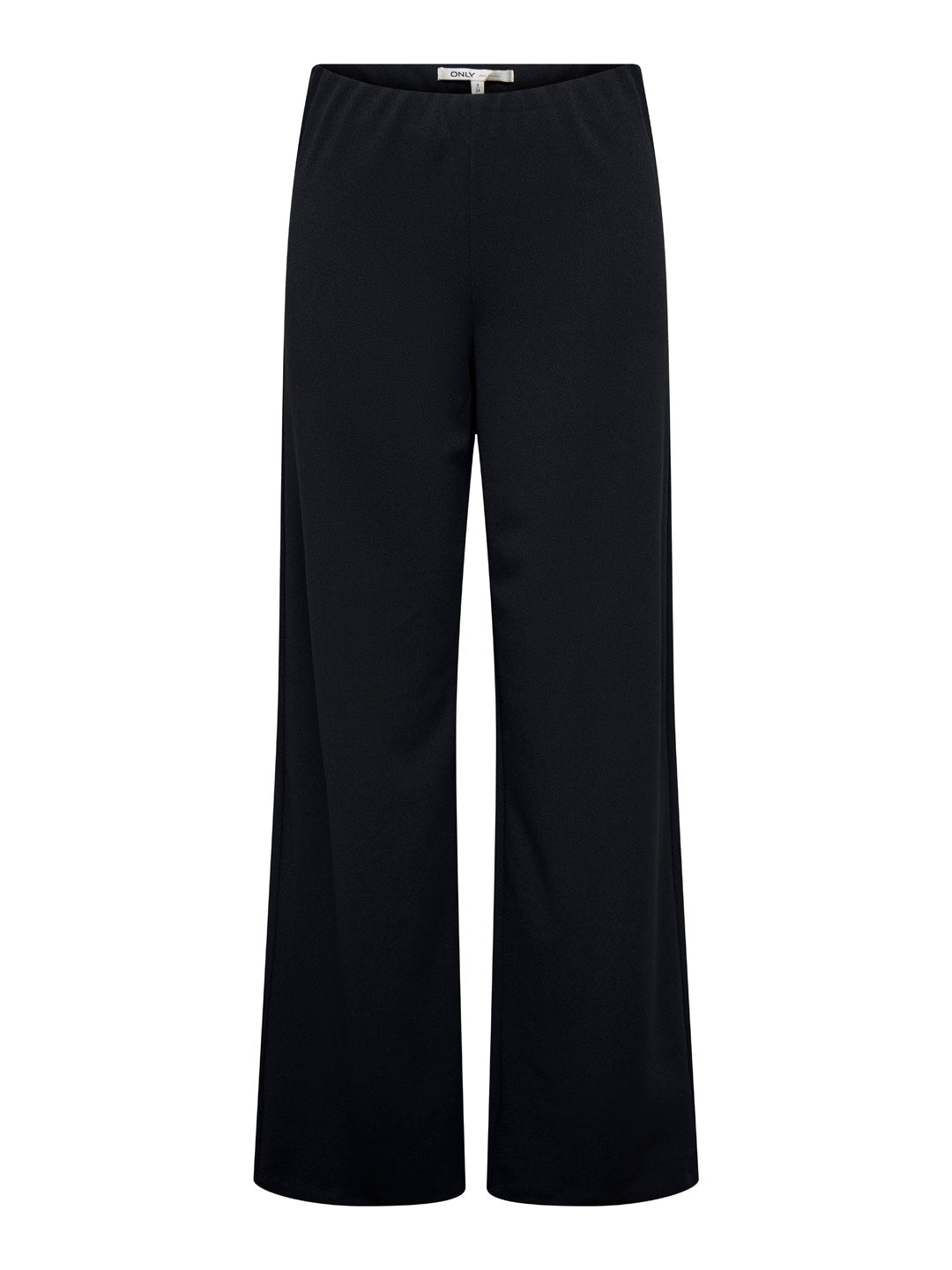 Black Mid Rise Wide Leg Pants