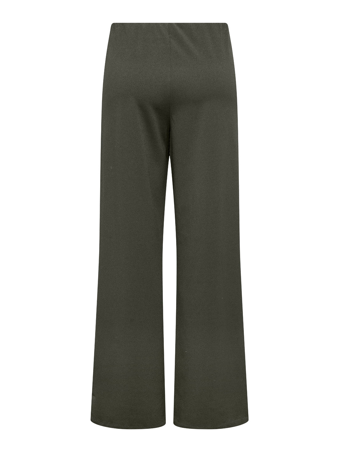 Dark Olive Mid Rise Wide Leg Pants