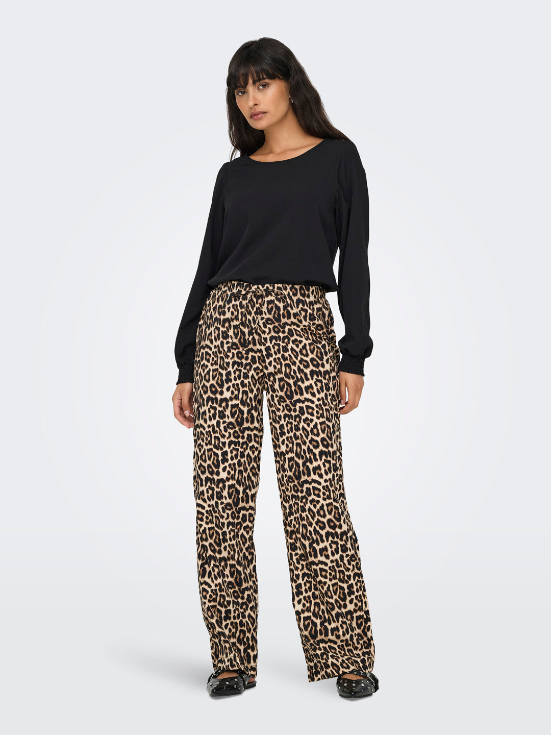 Animal Print Pull Up Pants