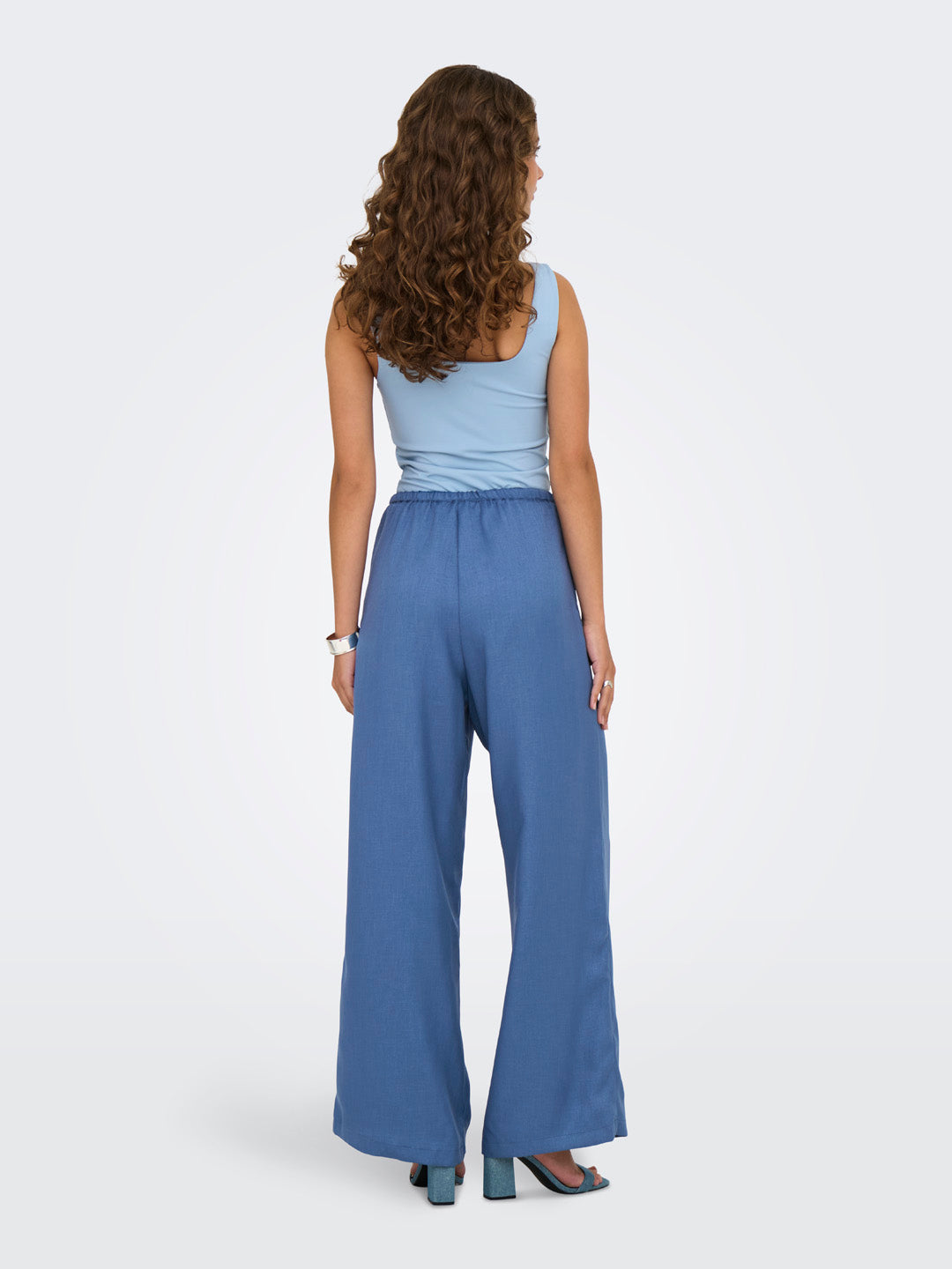Blue Wide Leg Fit Pants