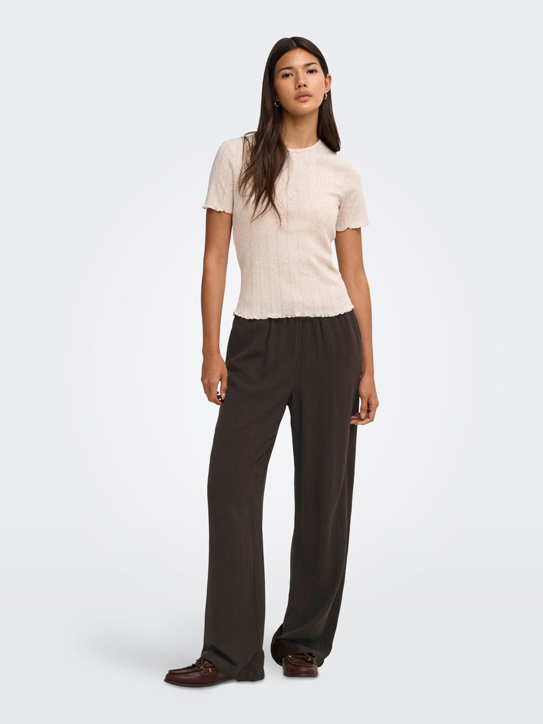 Pull Up Linen Blend Pants