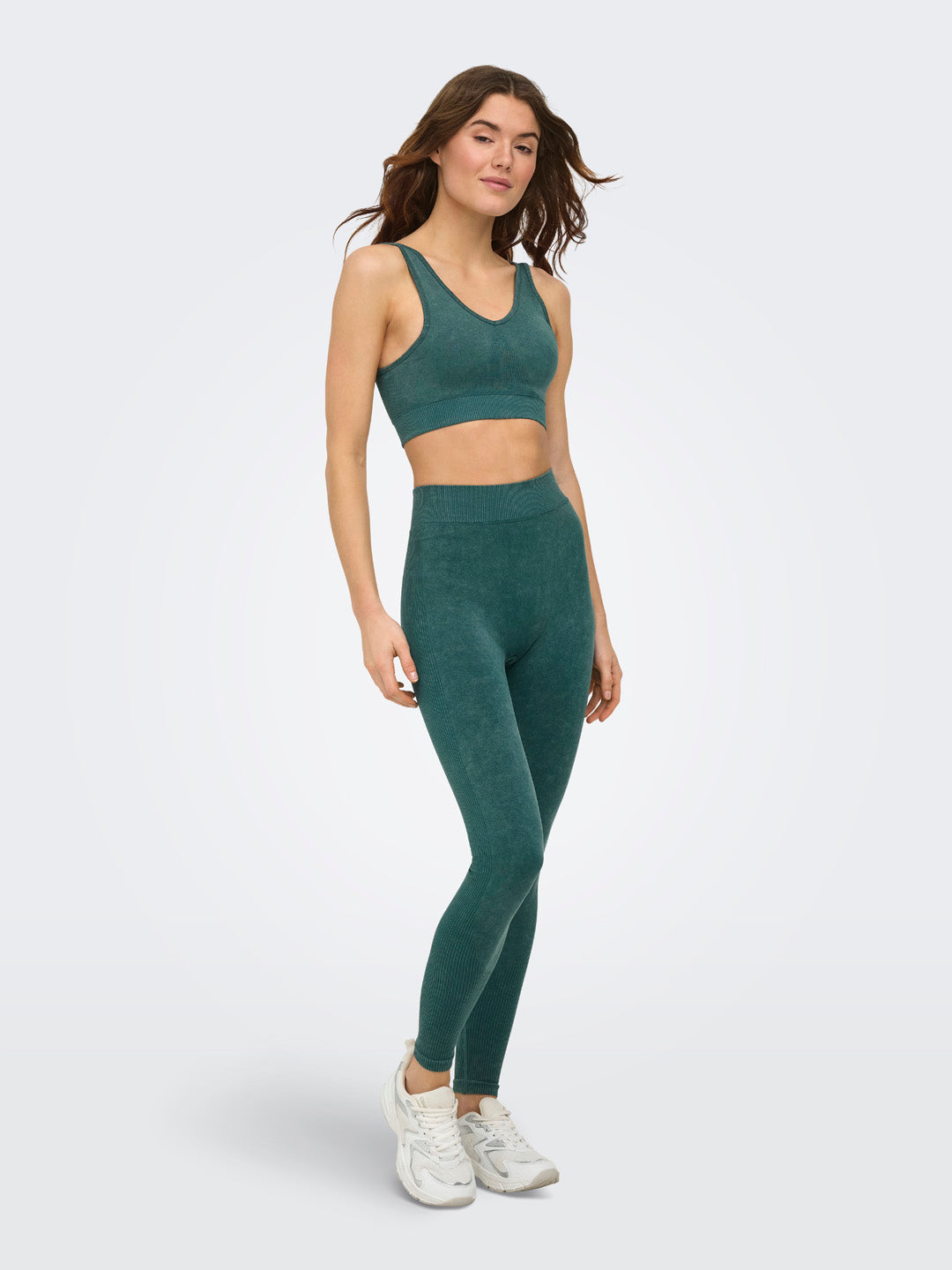 Green Scrunch Seam Tights