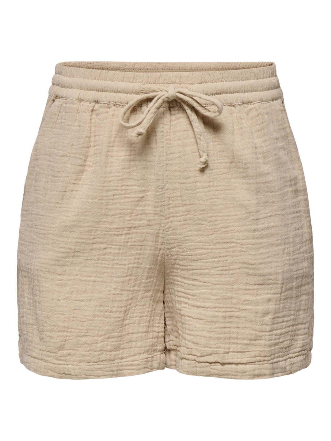 Beige Cotton Shorts