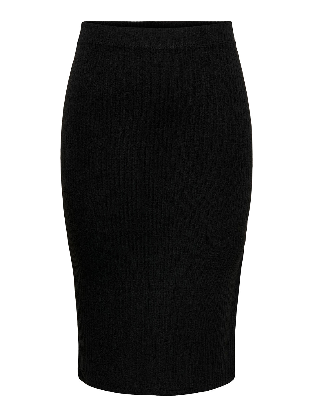 Black Slit Midi Skirt