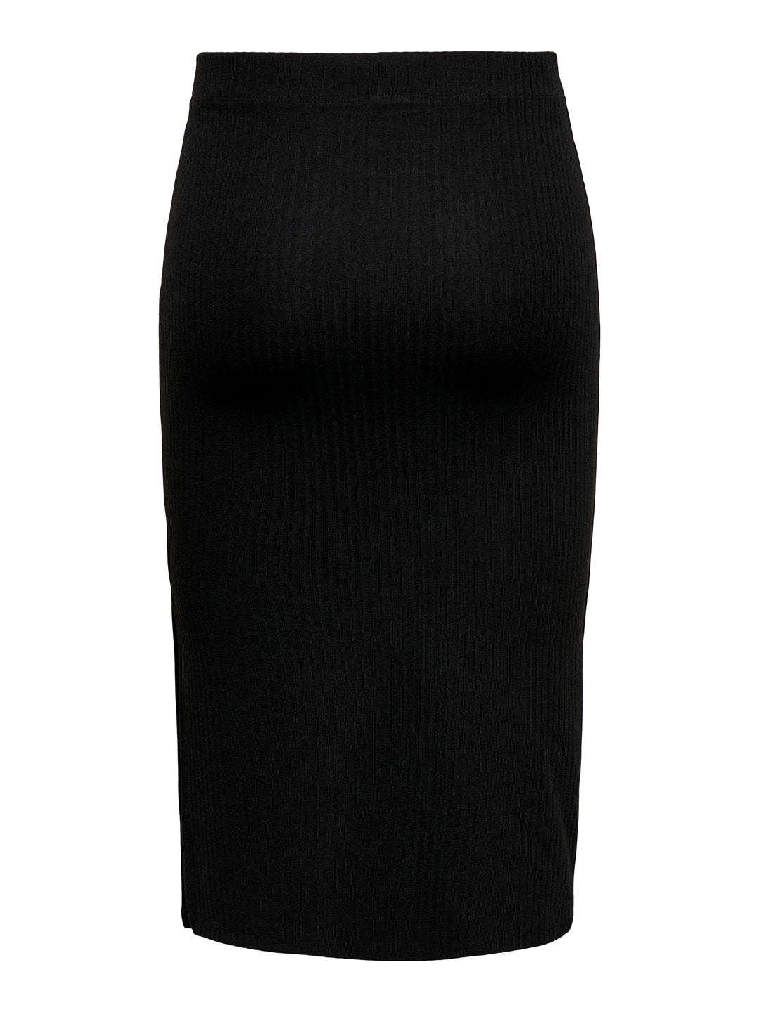 Black Slit Midi Skirt