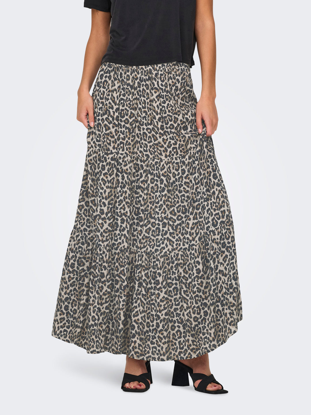 Brown Animal Print Skirt