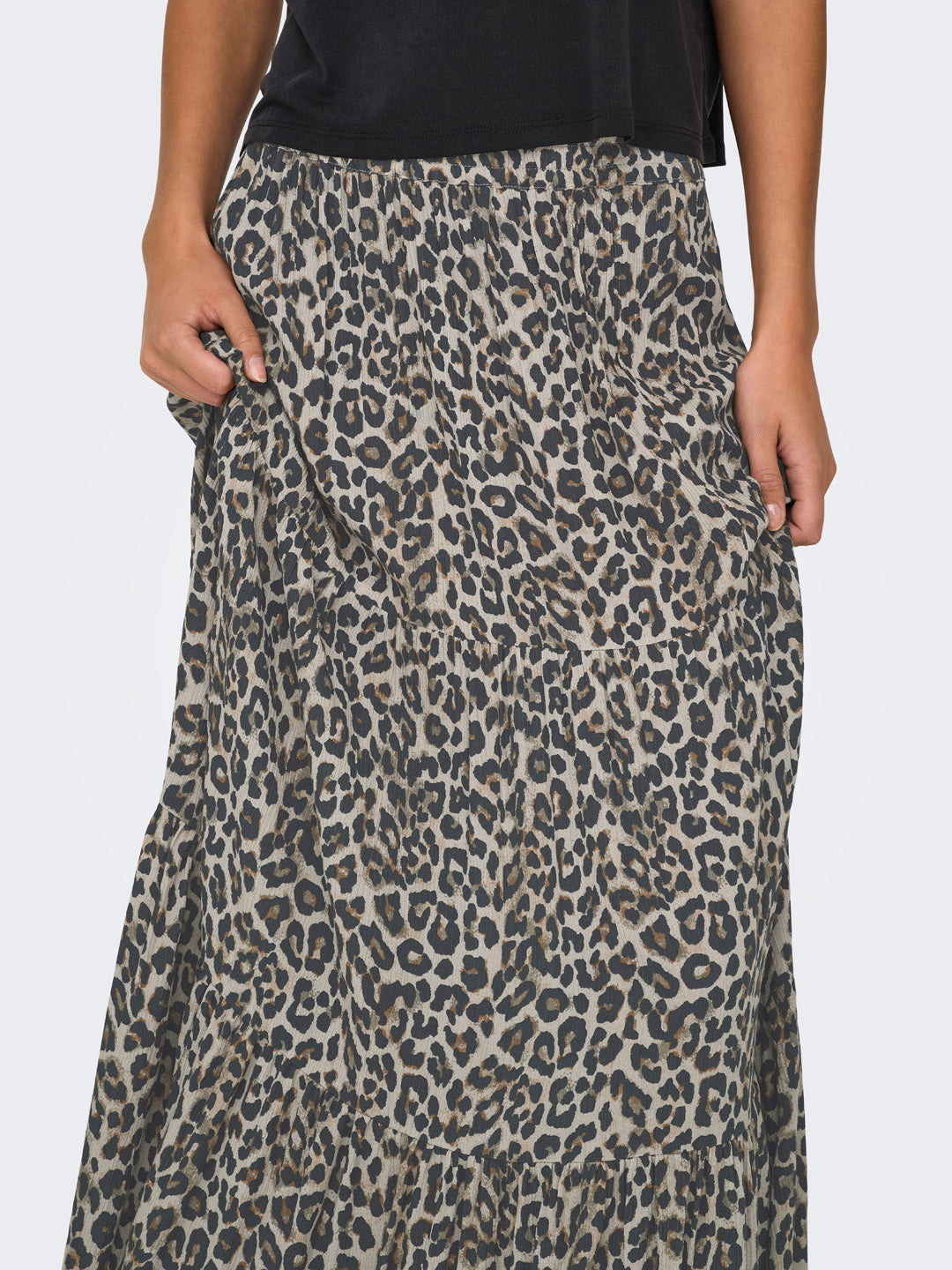 Brown Animal Print Skirt