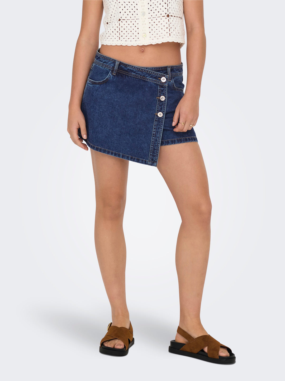 Dark Blue Denim Skort