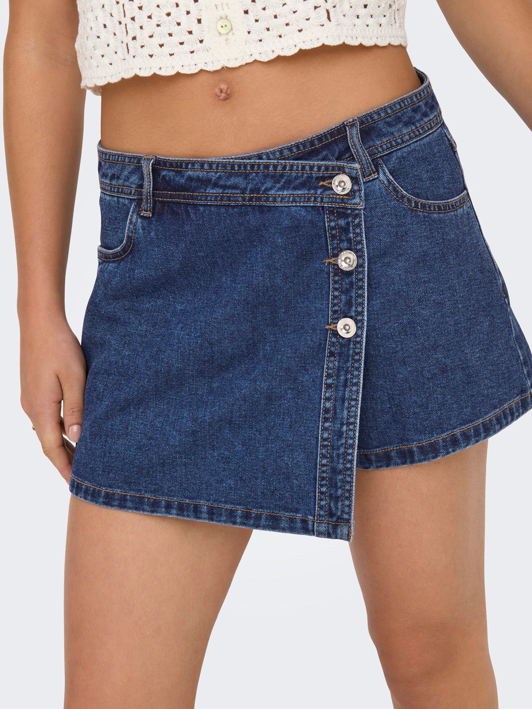 Dark Blue Denim Skort