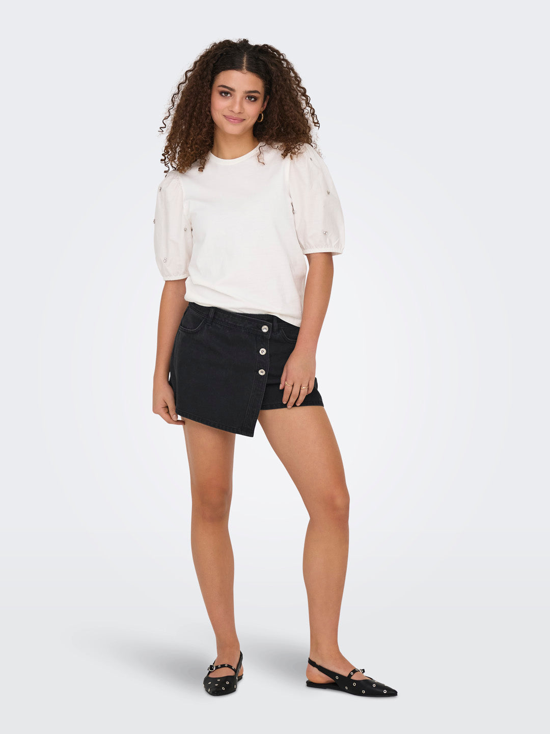 Light Wash Denim Skort