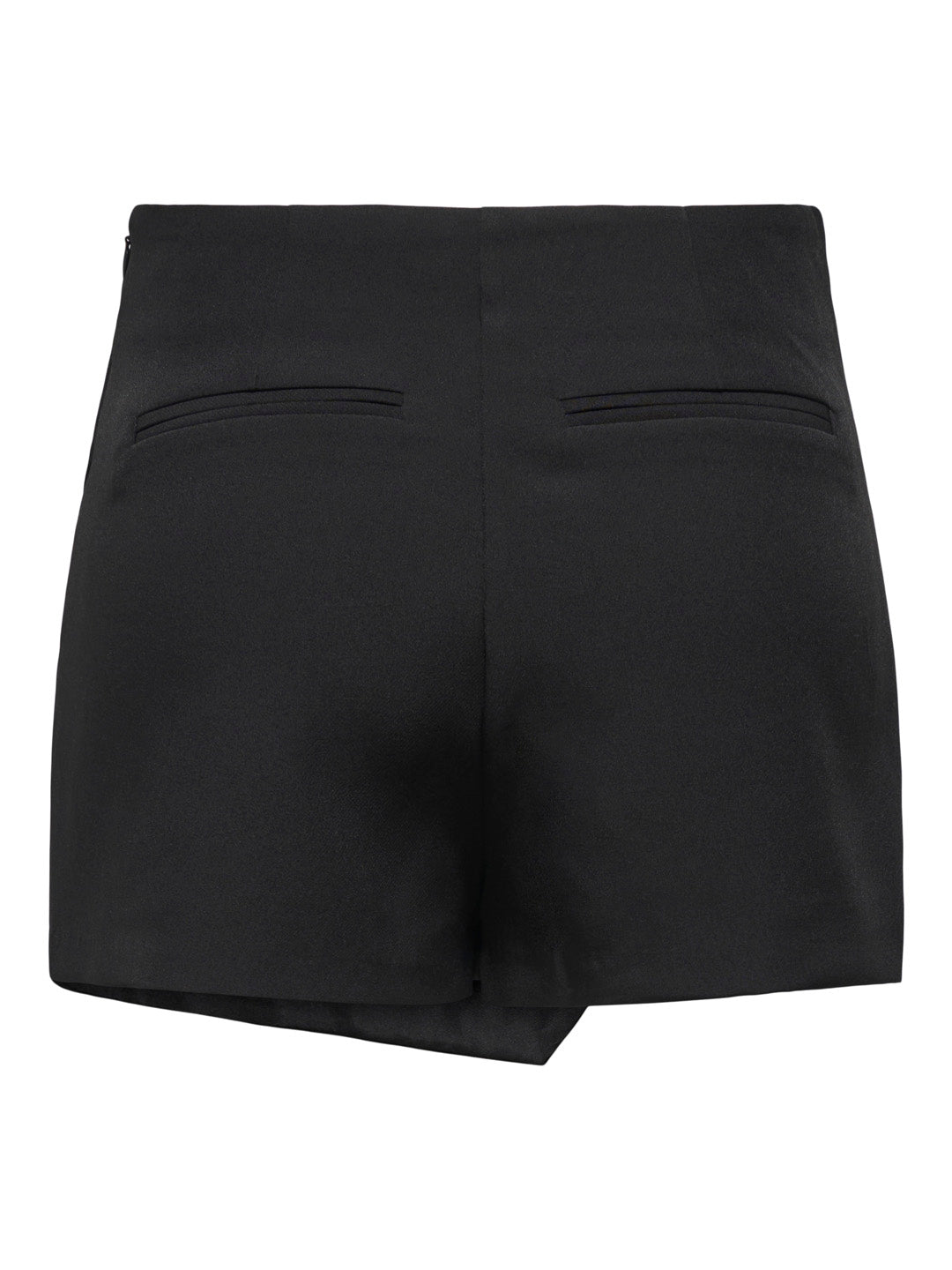 Black Tailored Wrap Skort