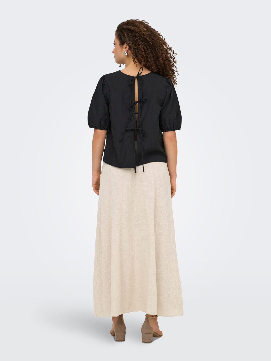 Beige Midi Skirt