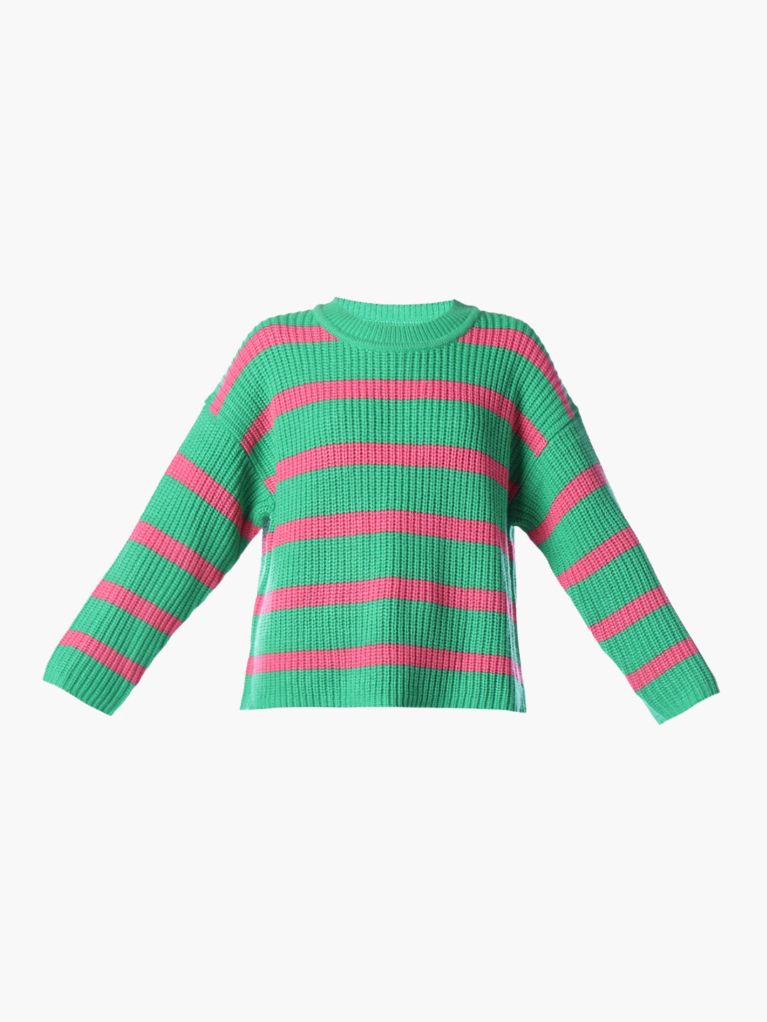 Green Striped Pullover