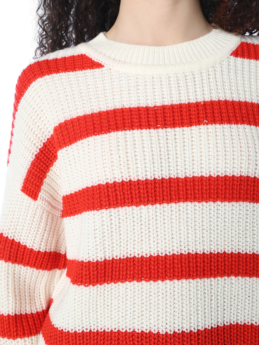 Beige Striped Pullover