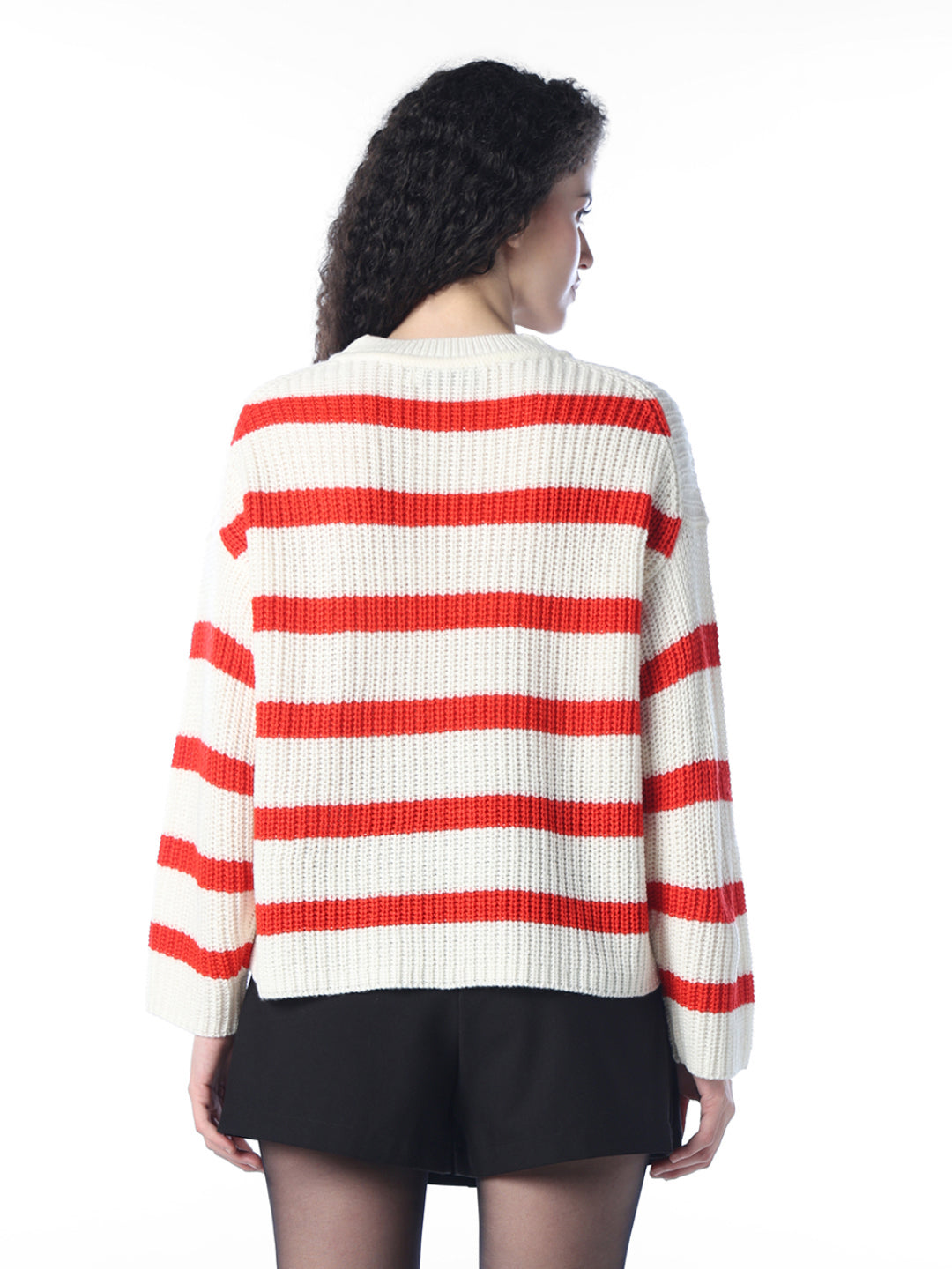 Beige Striped Pullover
