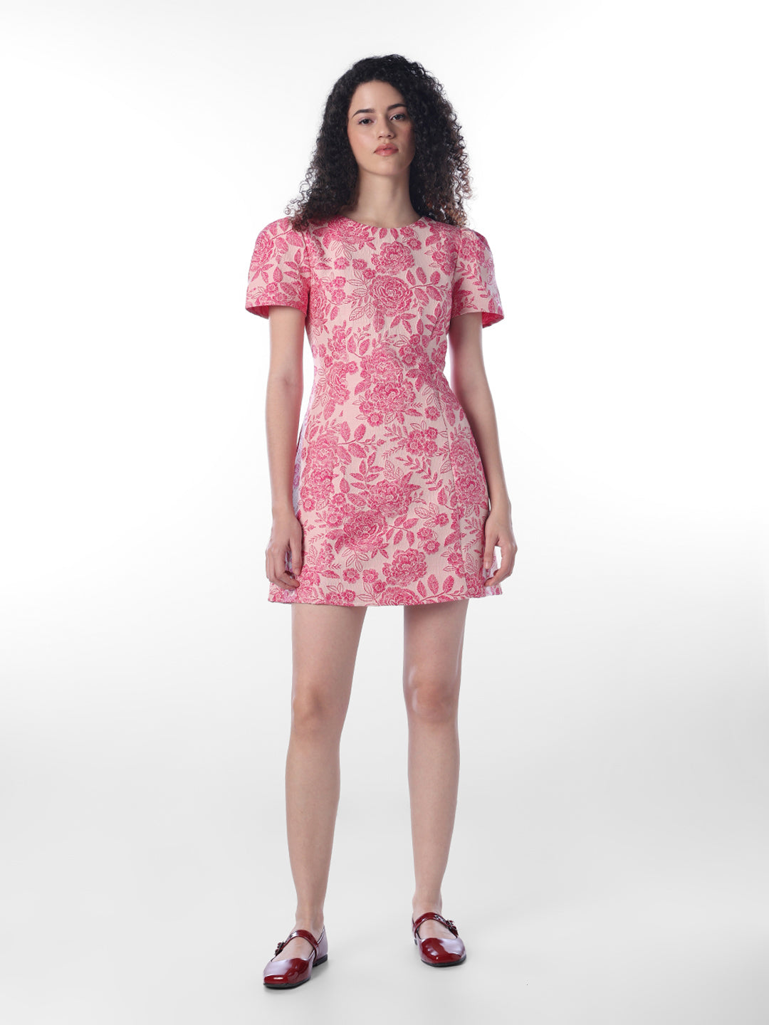 Floral-print mini dress