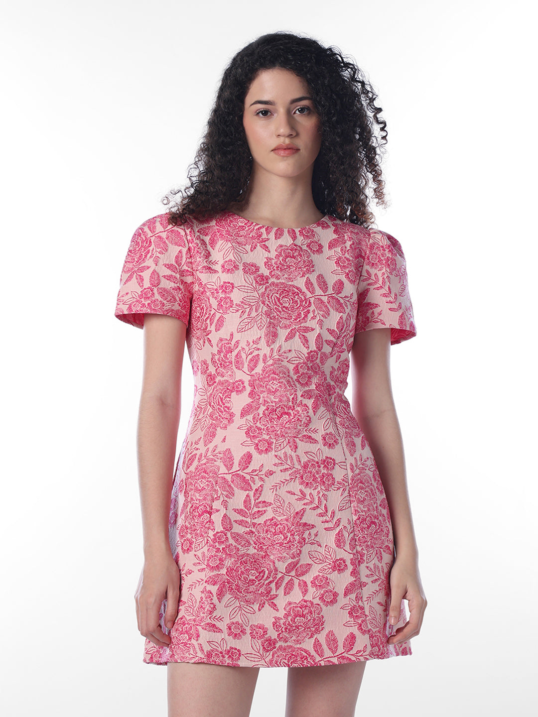 Floral-print mini dress