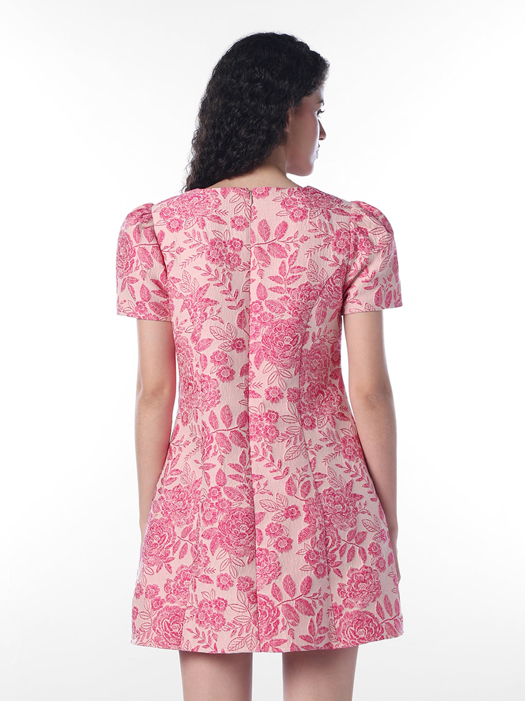 Floral-print mini dress