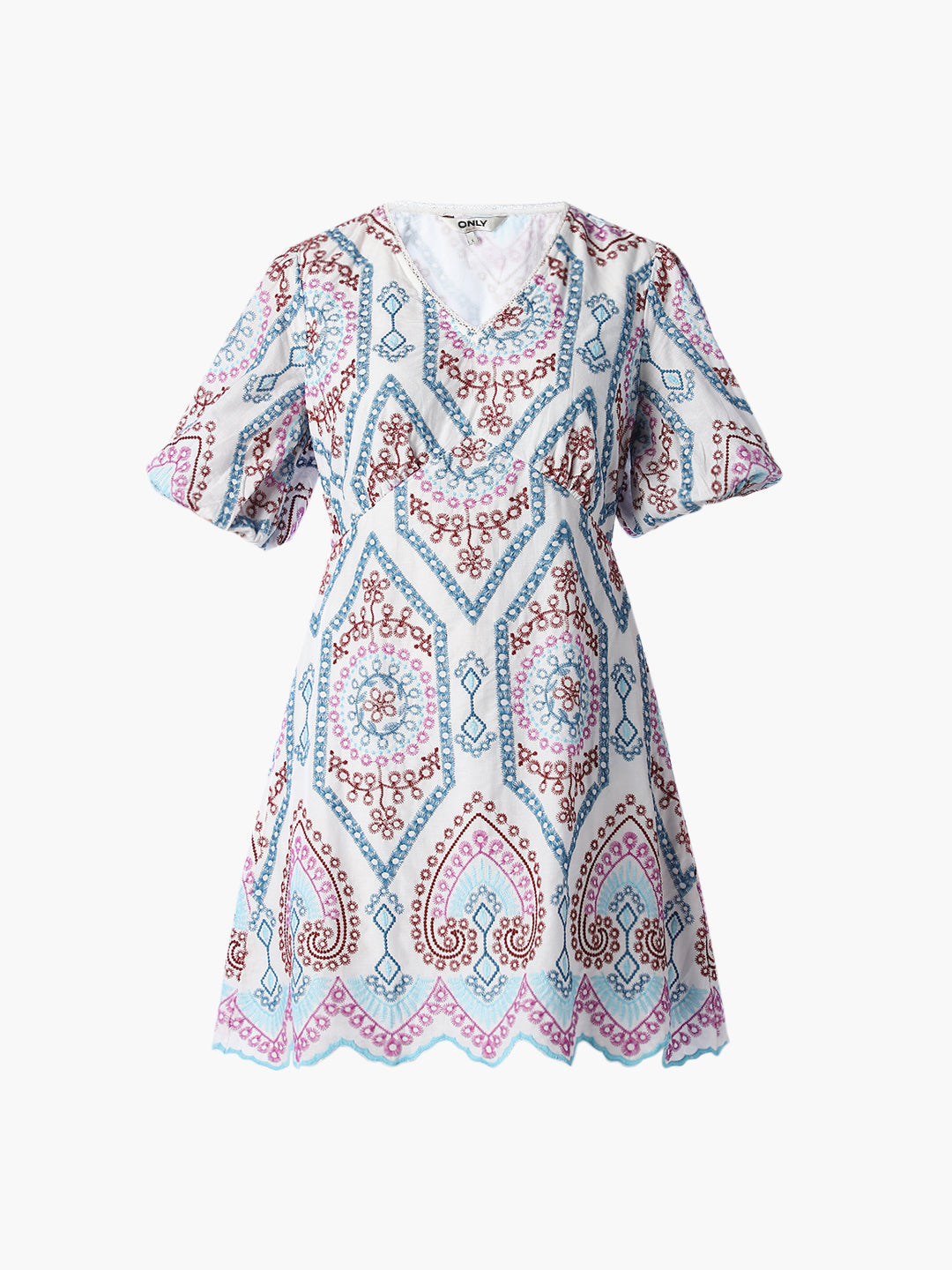 White Floral Printed Dress