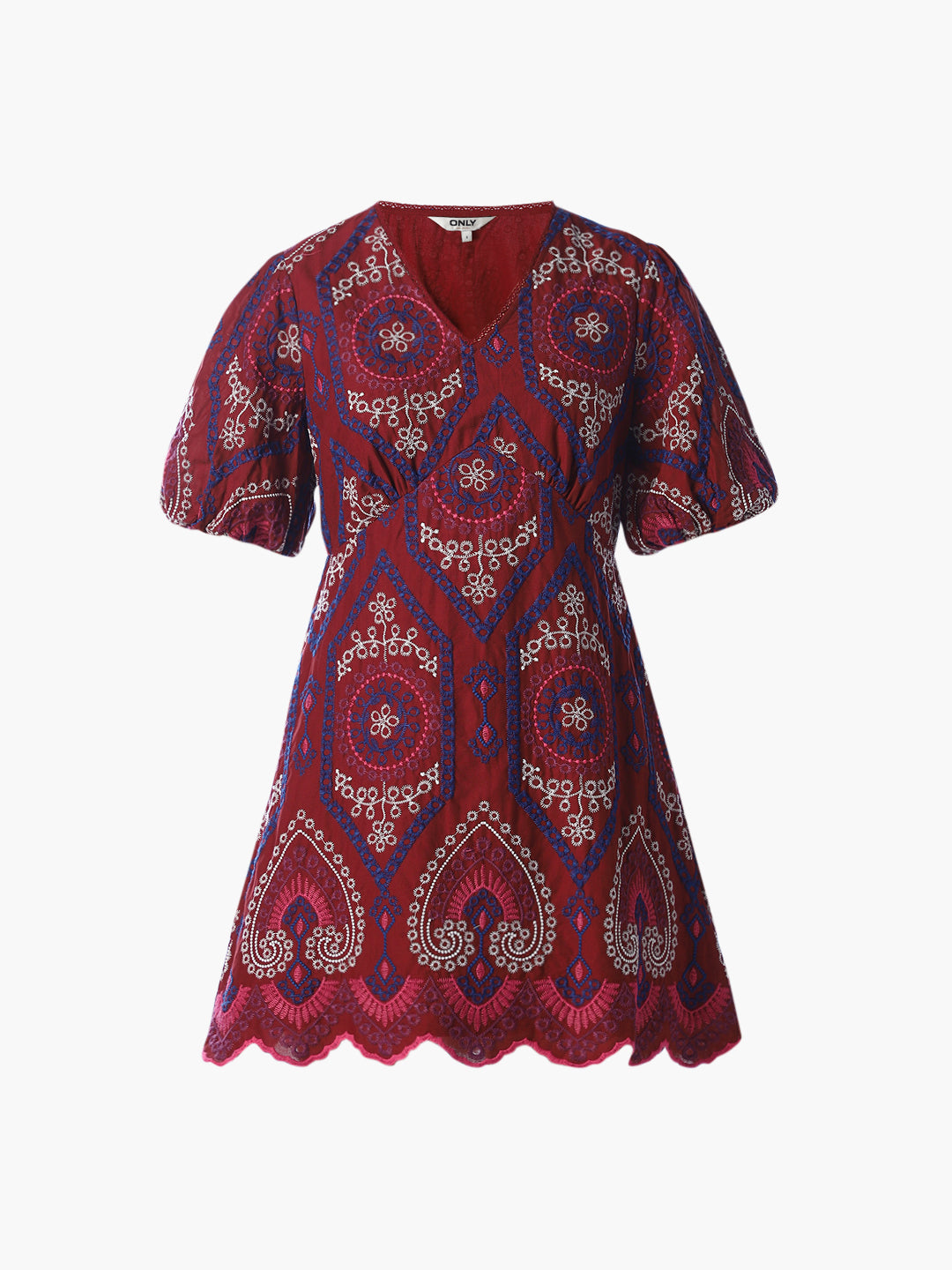 Rust Brown Floral Printed Dress